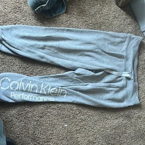 Grey Calvin Klein performance sweatpants